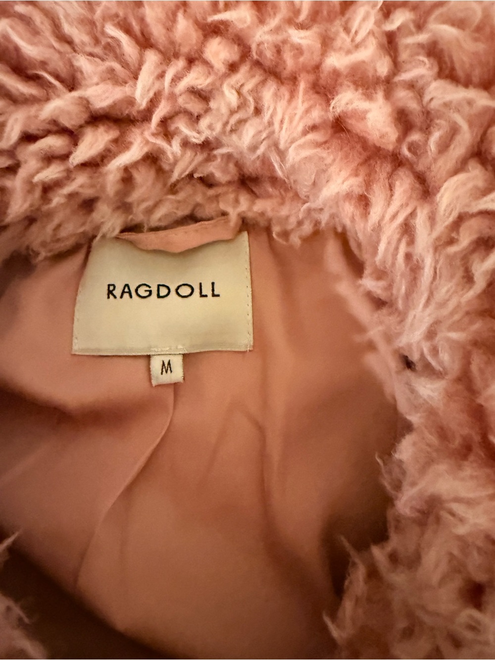 Ragdoll Plush Pink Faux-Sherpa Puffer Jacket - Picture 3 of 7